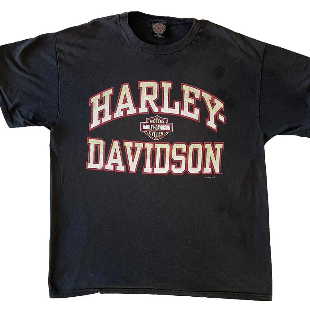 Vintage 1996 Harley Davidson T Shirt Black  XL Large Logo